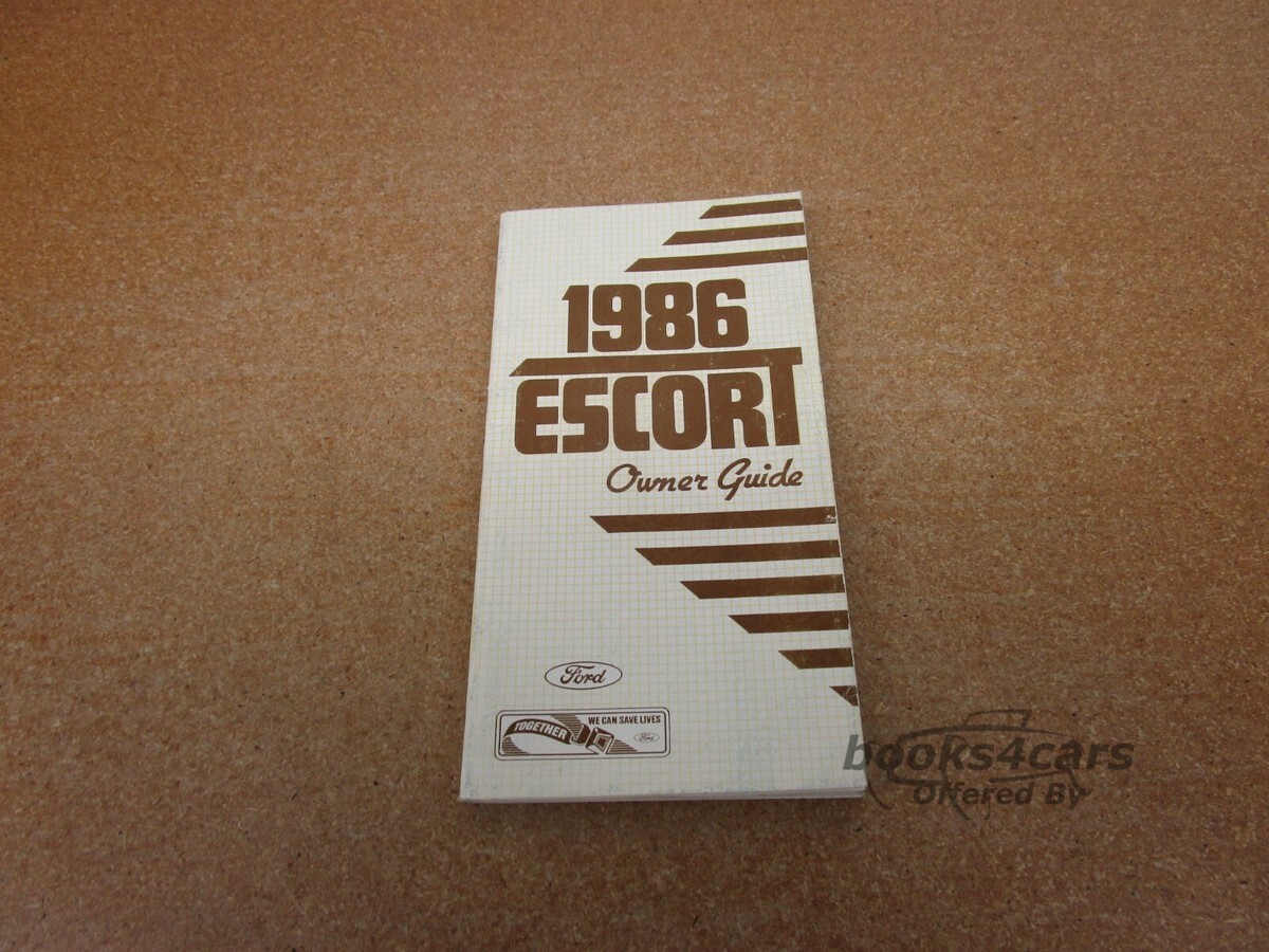 view cover of 1986 Escort owners manual by Ford