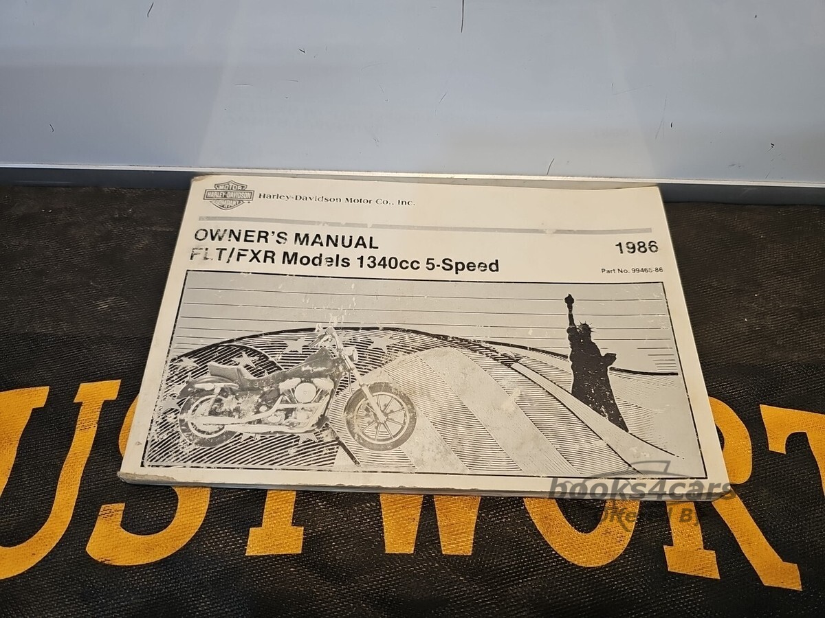 view cover of 1986 FLT/FXR Owners Manual by harley Davidson Motorcycle