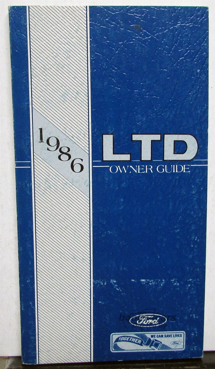 view cover of 1986 LTD Owners Manual by Ford
