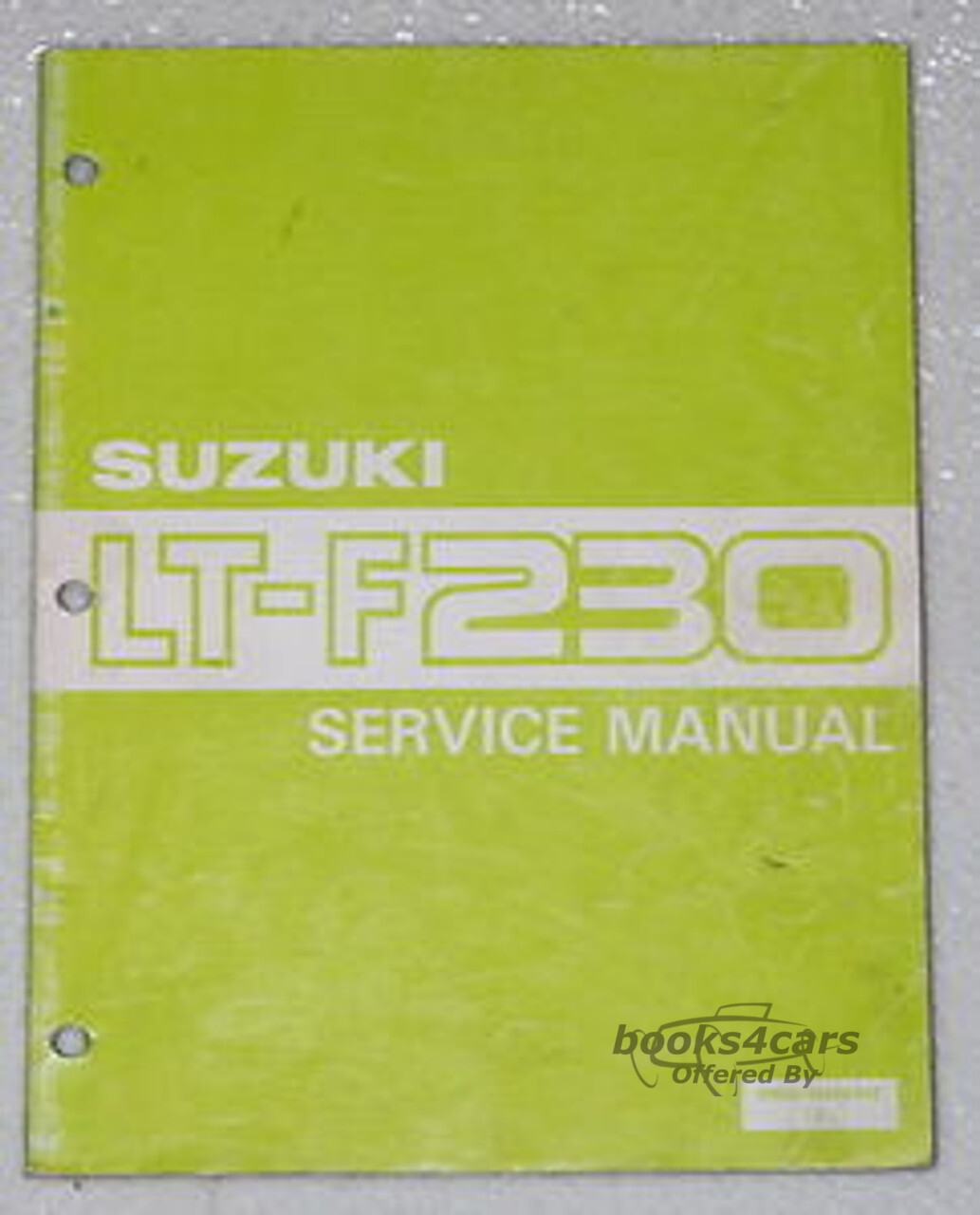 view cover of 1986 LT-F230 Service Manual by Suzuki for LT F230