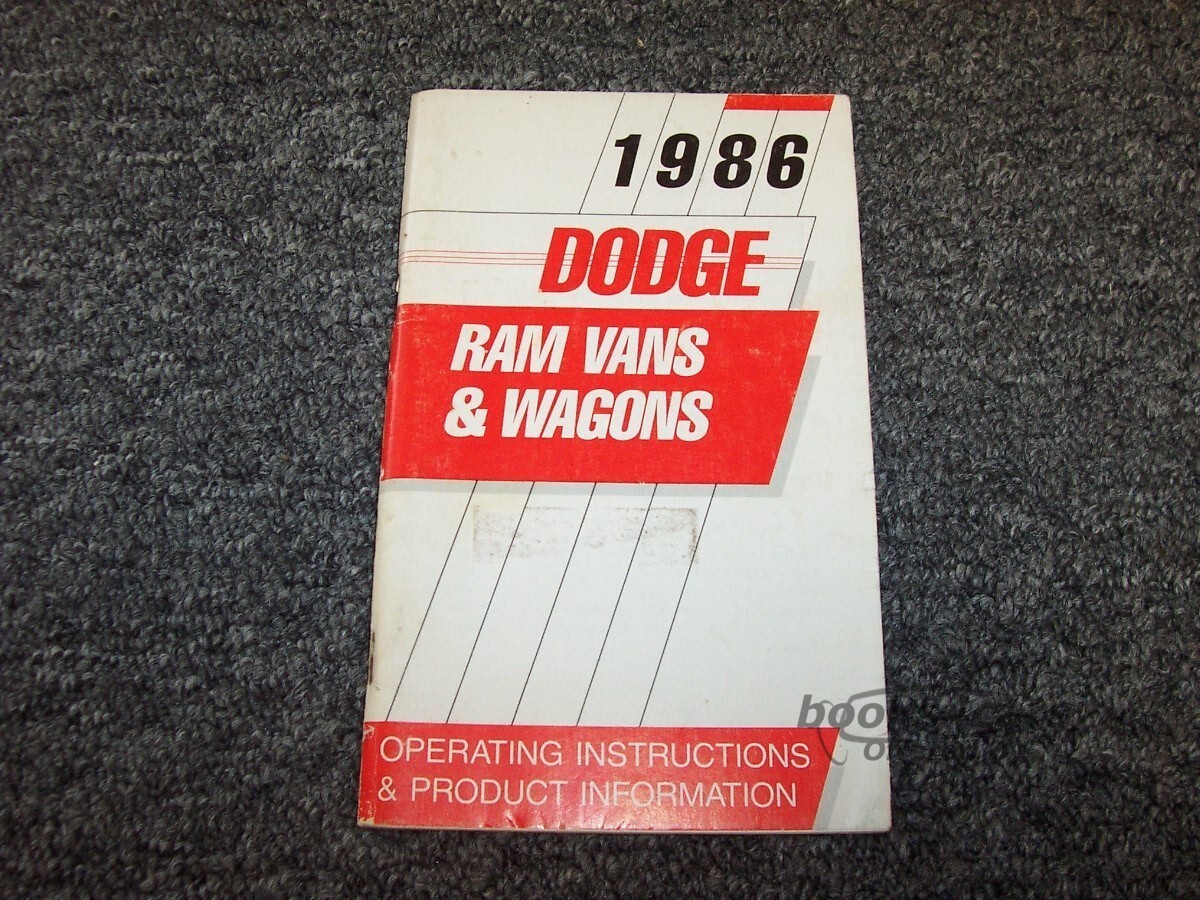 view cover of 1986 Ram Vans and Wagons Owner's Manual by Dodge