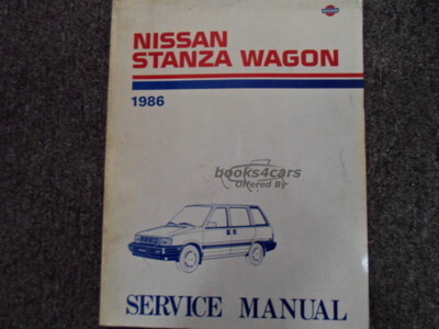 view cover of 1986 Stanza Wagon Multi Shop Service Repair Manual by Nissan