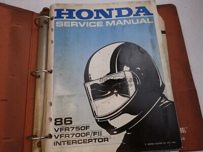 view cover of 1986 VFR750F Shop Service Repair Manual by Honda VFR 750