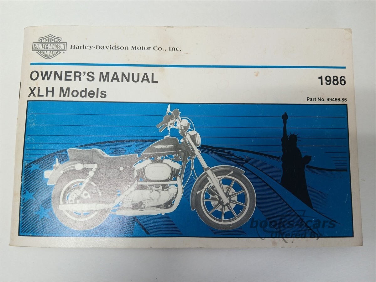 view cover of 1986 XLH Owners Manual by Harley Davidson Motorcycle