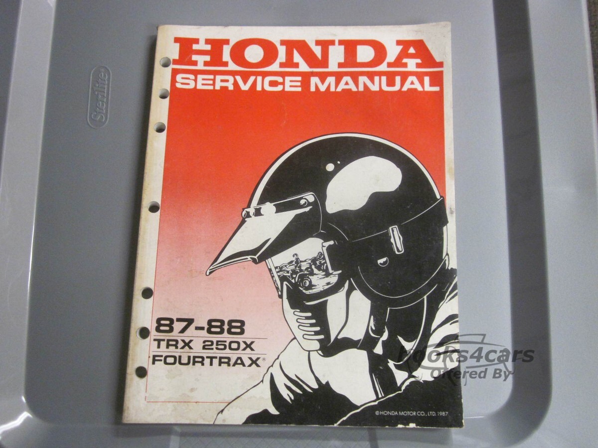 view cover of 1987-1988 TRX 250X FOURTRAX Service Manual by Honda