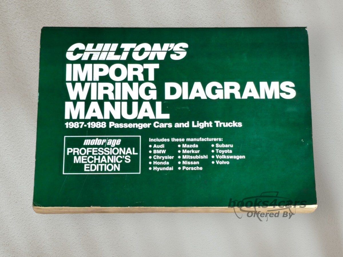 view cover of 1987-1988 Wiring Diagram for Import Passenger Cars & Light Trucks by Chiltons