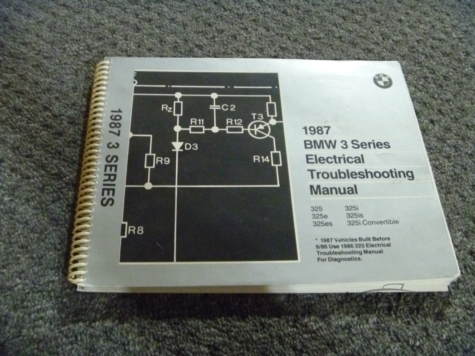 view cover of 1987 325 electrical troubleshooting manual by BMW for 325, 325e, 325es, 325i, 325is, and 325i convertible.