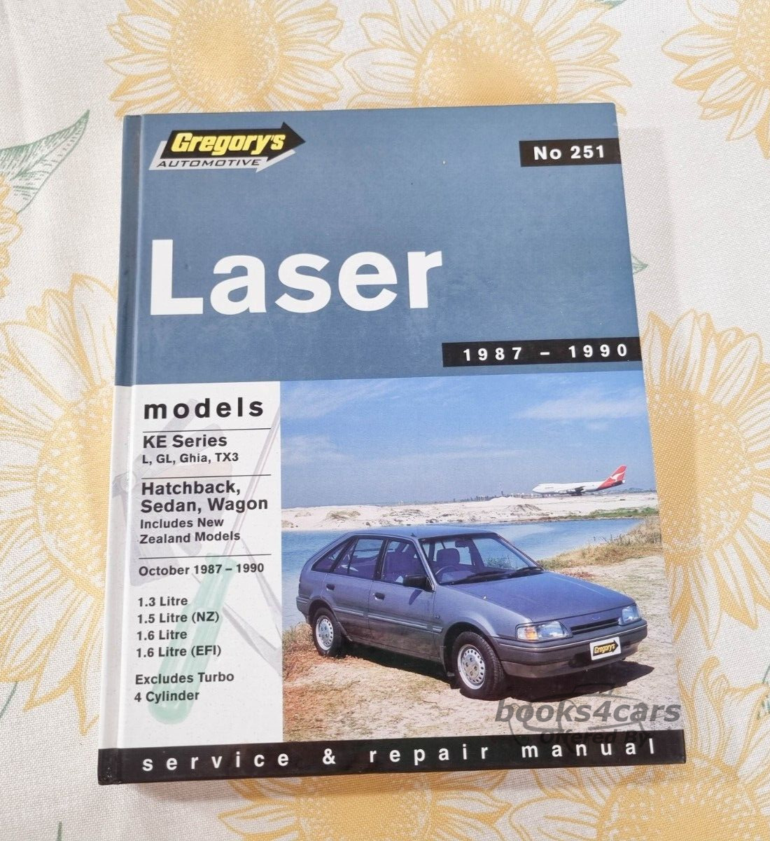 view cover of 1987-1990 Laser Service Manual for 4 cyl 1.3, 1.5 NZ, 1.6, & 1.6 EFI for sedans, hatchbacks and wagons