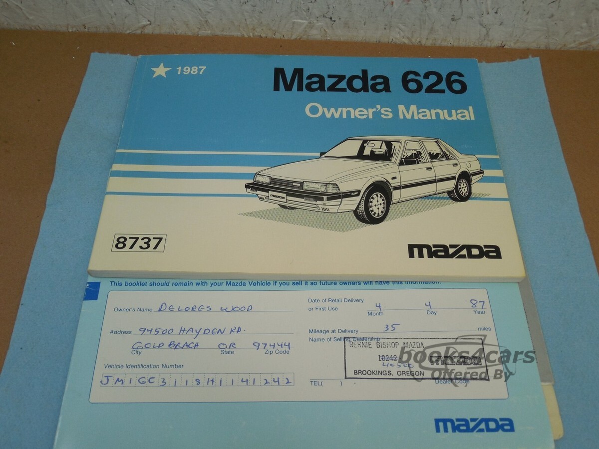 view cover of 1987 626 Owners Manual by Mazda