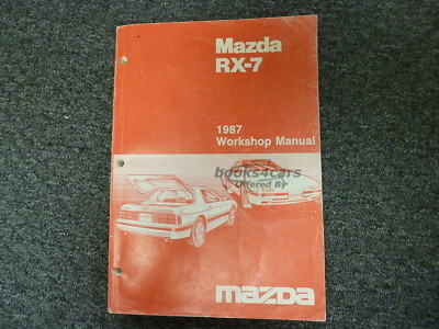 view cover of 1987 RX7 Shop Service Repair Manual by Mazda for RX-7
