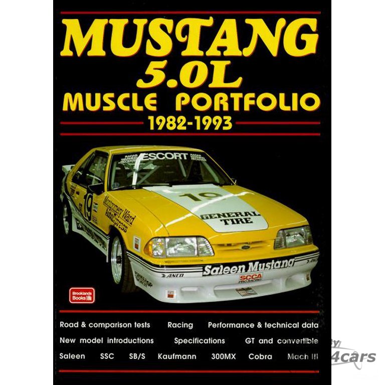 view cover of 1982-1993 Mustang portfolio 5.0l road tests Saleen Kaufmann 300mx Cobra Mach 111
