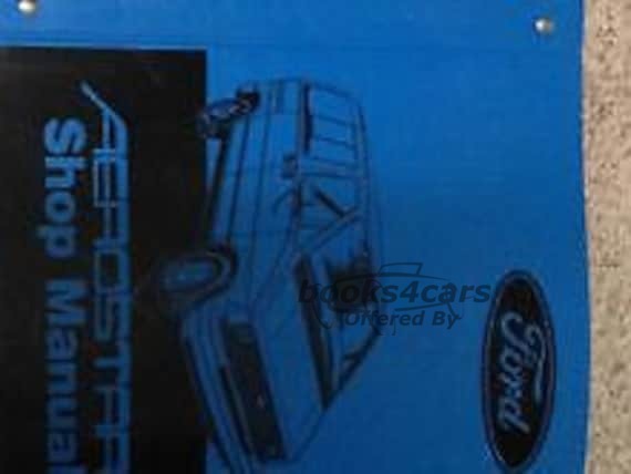 view cover of 1987 Aerostar van shop service repair manual by Ford (blue)