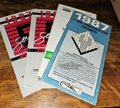 view cover of 1987 Bronco F-150 through 350 maintenance schedule and record log by Ford