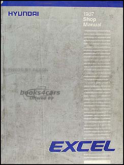 view cover of 1987 Excel Shop Service Repair Manual by Hyundai