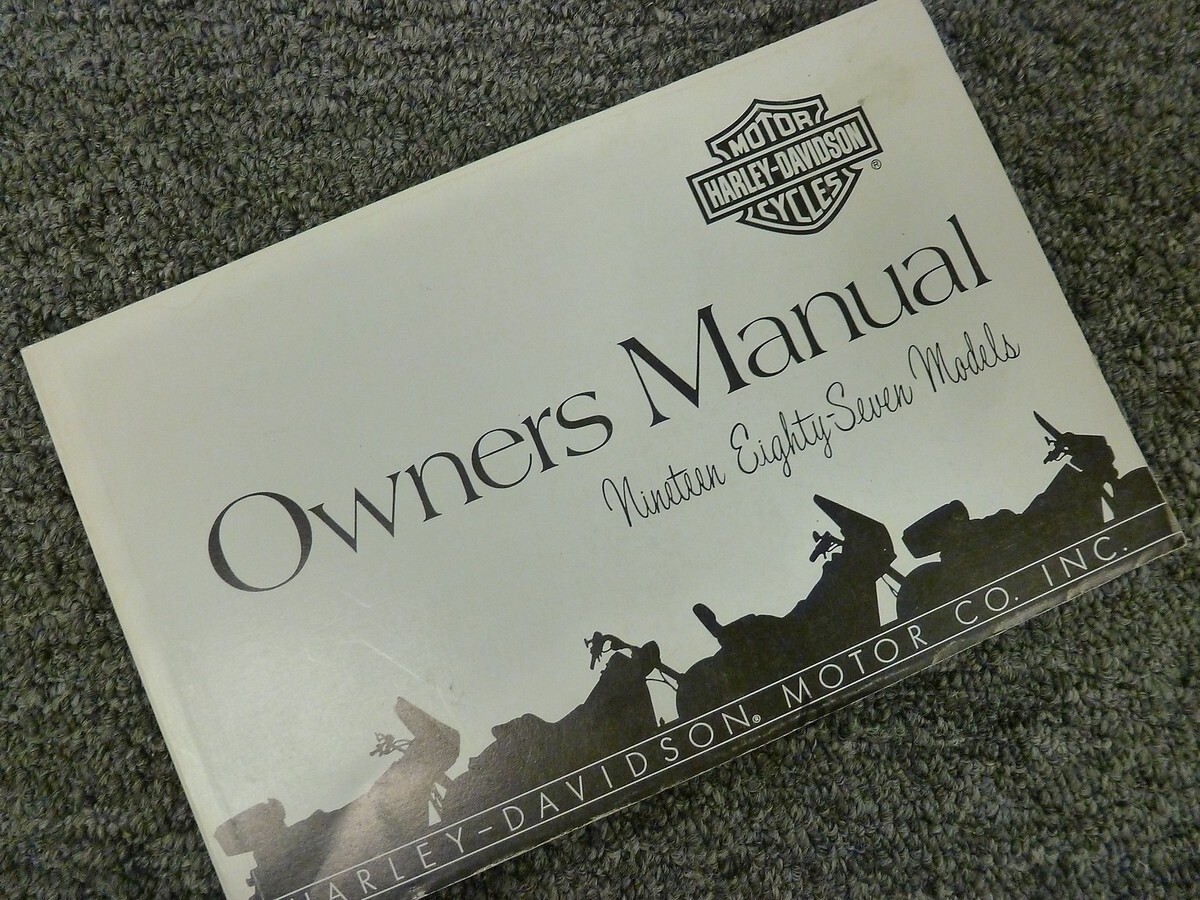view cover of 1987 Owners Manual by Harley Davidson Motorcycle for all models