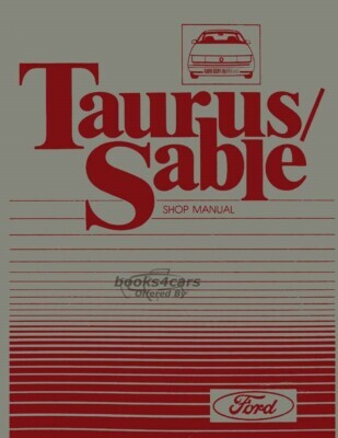 view cover of 1987 Taurus Sable Shop Service Repair Manual by Ford & Mercury in Large Original Binder