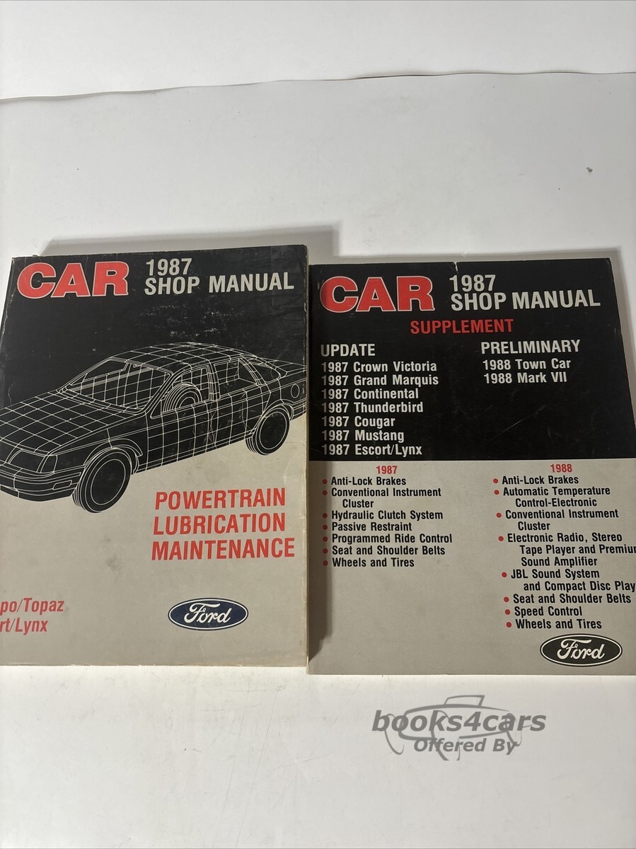 view cover of 1987 Tempo Topaz Escort Lynx shop service repair manual for Engine & Transmission (Vol E) powertrain 1' thick by Ford & Mercury