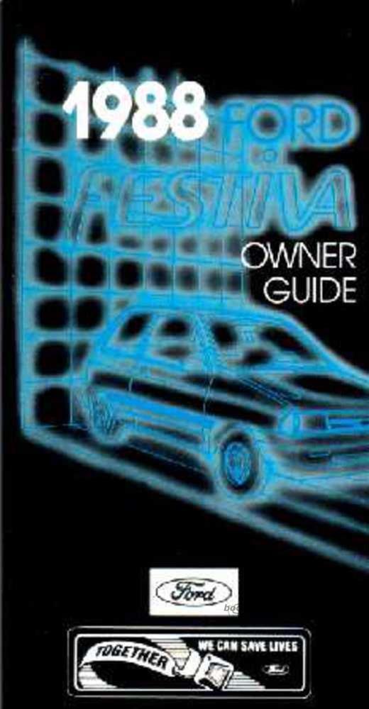 view cover of 1988 Festiva Owners manual by Ford.