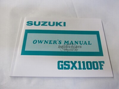 view cover of 1988 Suzuki GSX1100F Owners Manual