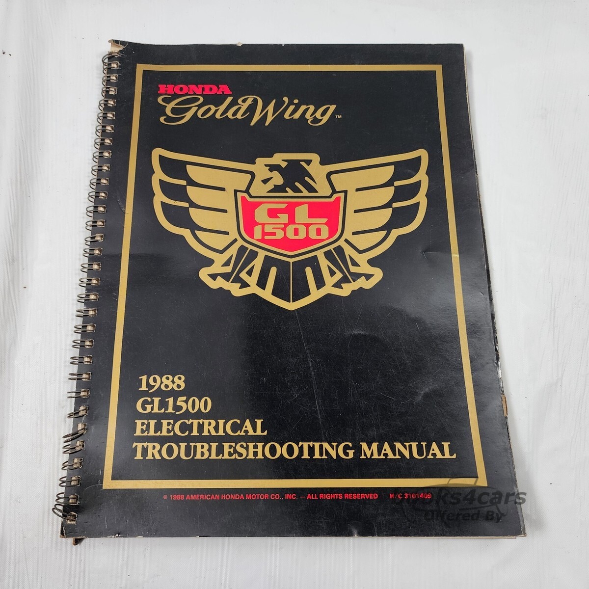 view cover of 1988 GL1500 Goldwing Electrical Troubleshooting Manual by Honda