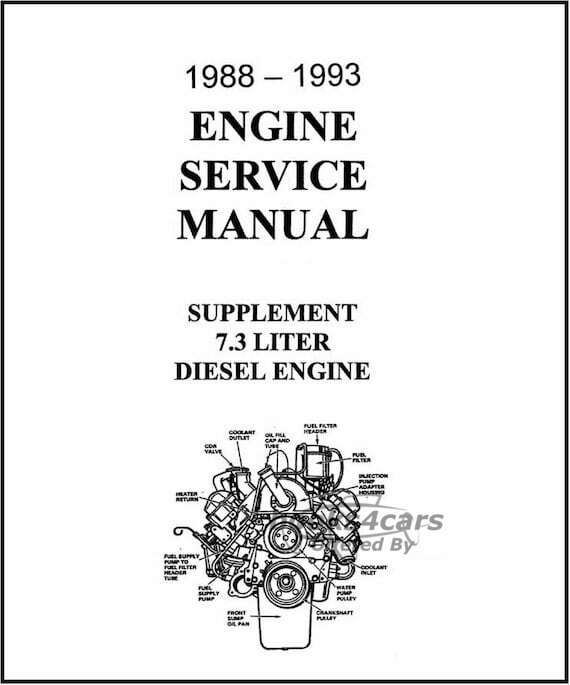 view cover of 1988-1993 7.3L Diesel Engine Shop Service Repair Supplement to Factory Manual by Ford