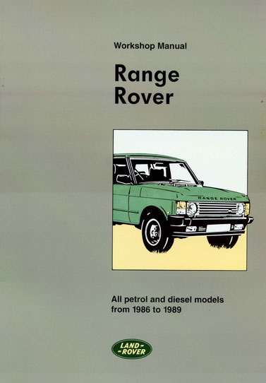 view cover of 1986-1989 Range Rover Shop Service Repair Manual by Land Rover 1,024 pages