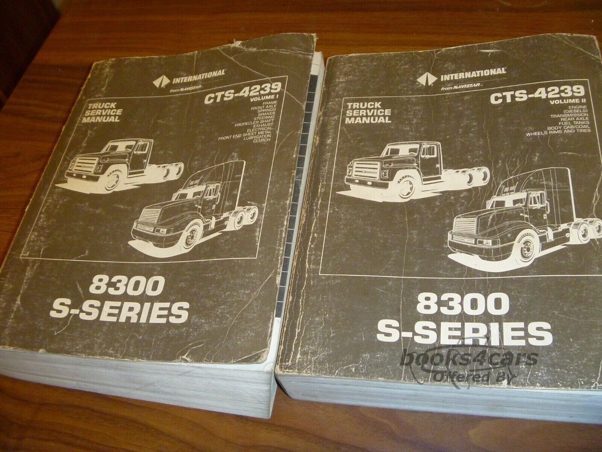 view cover of 1988 8300 S Series Shop Service Repair Manual medium duty truck by International