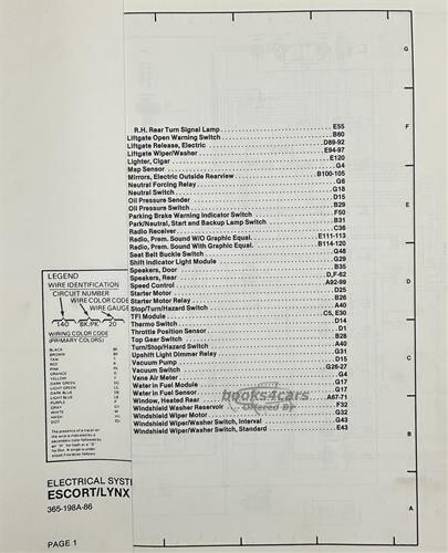 view cover of 1988 Escort 11