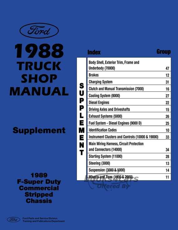 view cover of 1988 Truck Shop Manual F-Super Duty Supplement by Ford