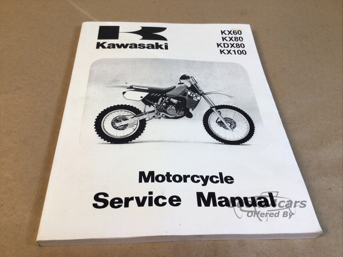 view cover of 1988 KX60 KX80 Shop Service Repair Manual by Kawasaki for KX 60 & 80