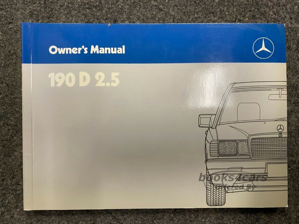 view cover of 1988 190D 2.5 Owners Manual by Mercedes