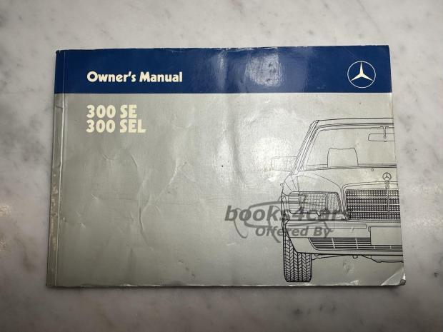 view cover of 1988 300SEL owners manual by Mercedes for 300SE 300 SE & SEL