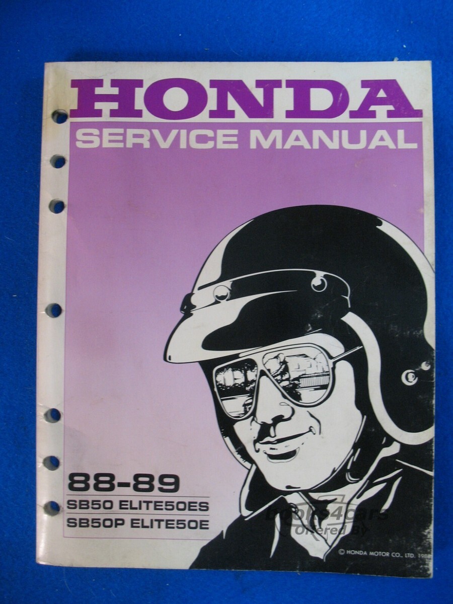 view cover of 1988-1989 SB50 Elite 50ES, SB50P, & 50E Shop Service Manual by Honda