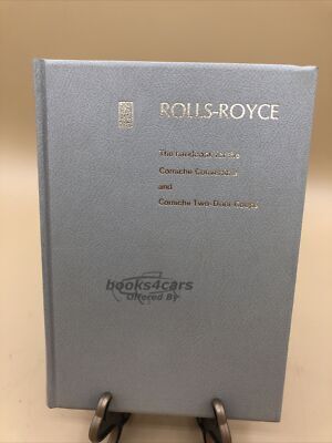 view cover of Corniche owners manual by Rolls Royce for Corniche from SN#SCAZD0000HCX20010, Corniche II from SN#SCAZD02A5HCX20011, & Bentley Continental from SCBZD000XHCH20238 1987-1989