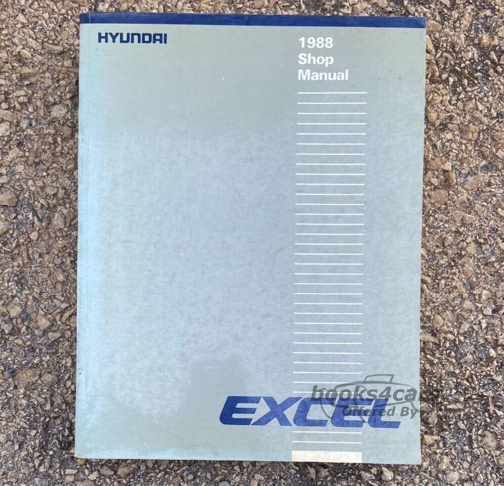 view cover of 1988 Excel Shop Service Repair Manual by Hyundai