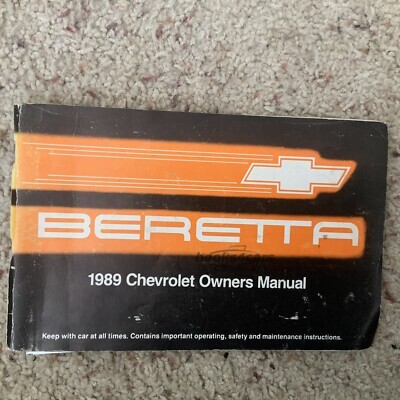 view cover of 1989 Beretta Owners Manual by Chevrolet