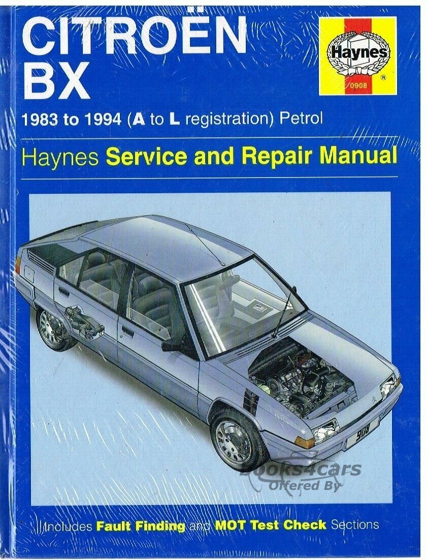 view cover of 1983-1994 BX Haynes Repair manual, '83-94. Hatch & Wagon, Inc GT & 16 valve. Gas: 1360, 1580, & 1905cc. All exc 4x4. for Citroen