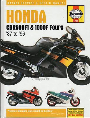 view cover of 1987-1996 CBR600 F1 & 1000F Shop Service Repair Manual by Haynes for Honda CBR