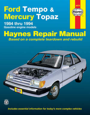 view cover of 1984-1994 Ford Mercury Tempo Topaz 4 cyl. shop service repair manual by Haynes