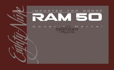 view cover of 1989 Ram 50 Owners manual by Dodge