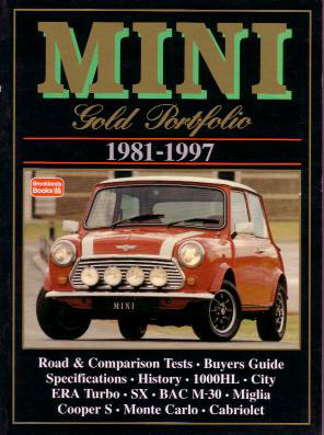 view cover of 1981-1997 Mini Gold Portfolio, 172 pages of articles compiled by Brooklands