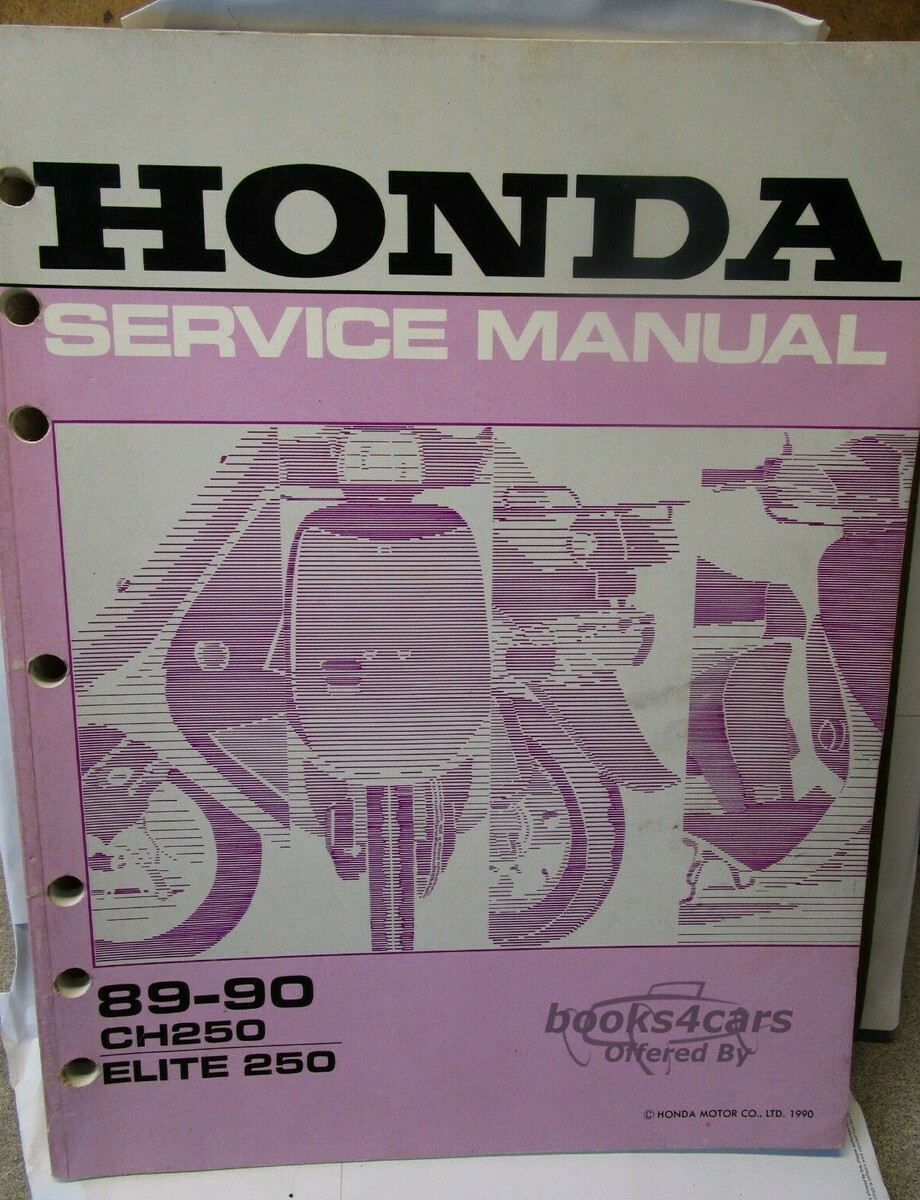 view cover of 1989-1990 CH250 ELITE 250 Shop Service Repair Manual by Honda