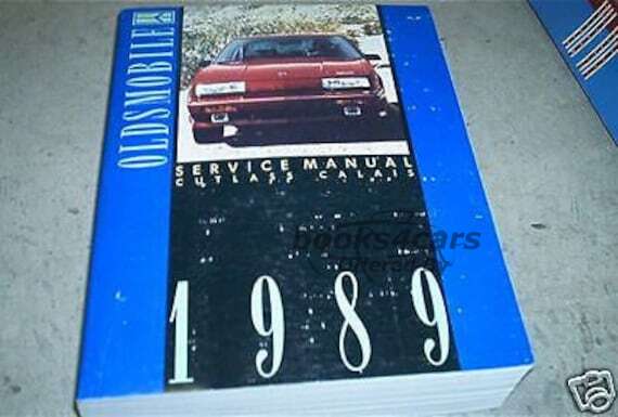 view cover of 1989 Cutlass Calais Service Manual by Oldsmobile