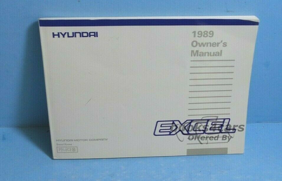 view cover of 1989 Excel Owners Manual by Hyundai