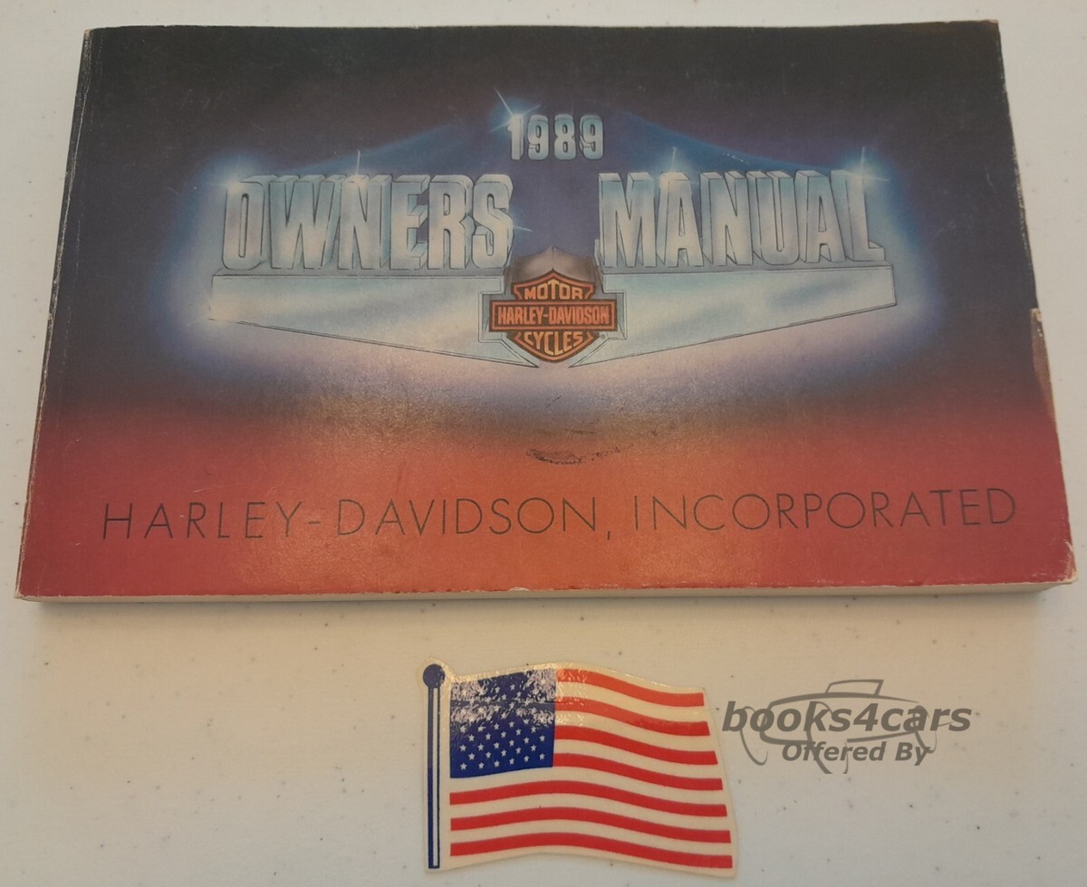 view cover of 1989 Harley Davidson Owners Manual