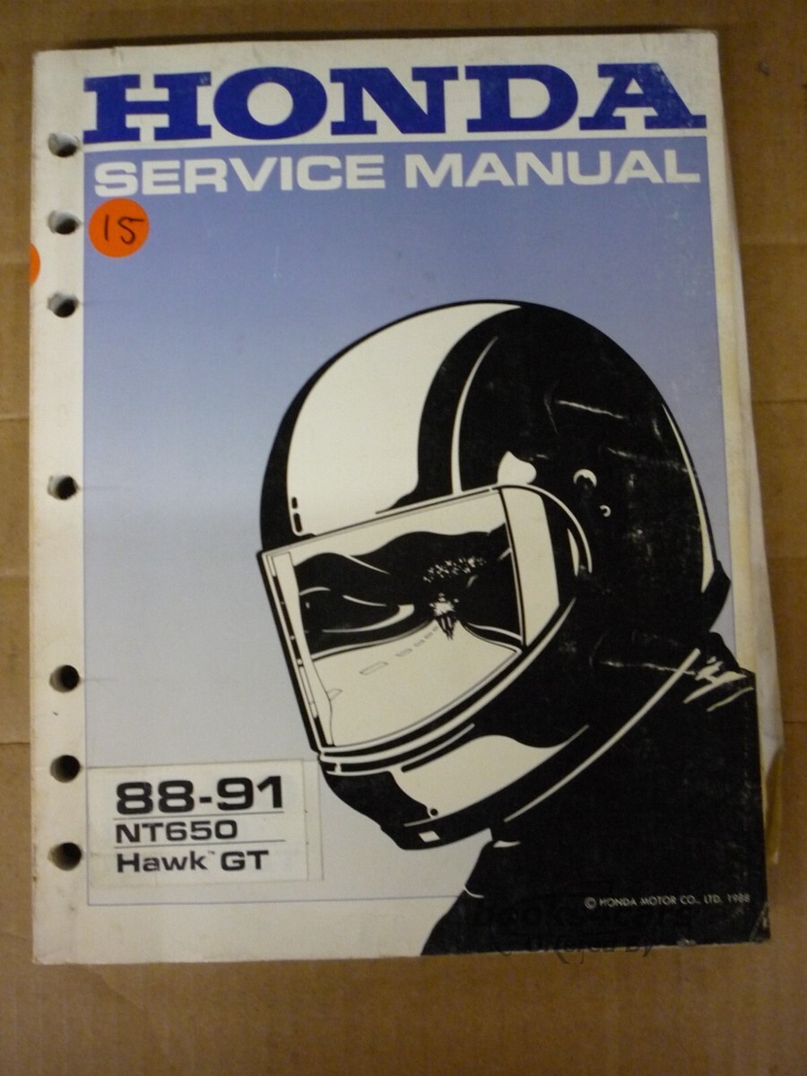 view cover of 1988-1991 NT650 Shop Service Repair Manual by Honda NT 650