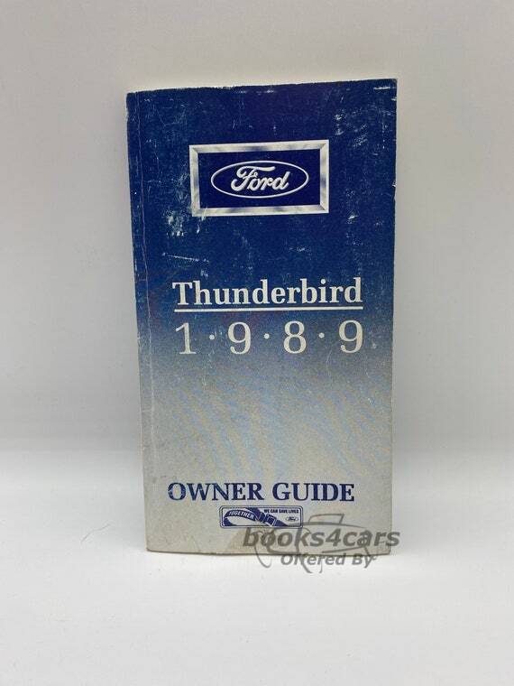 view cover of 1989 Thunderbird Owner's Manual by Ford
