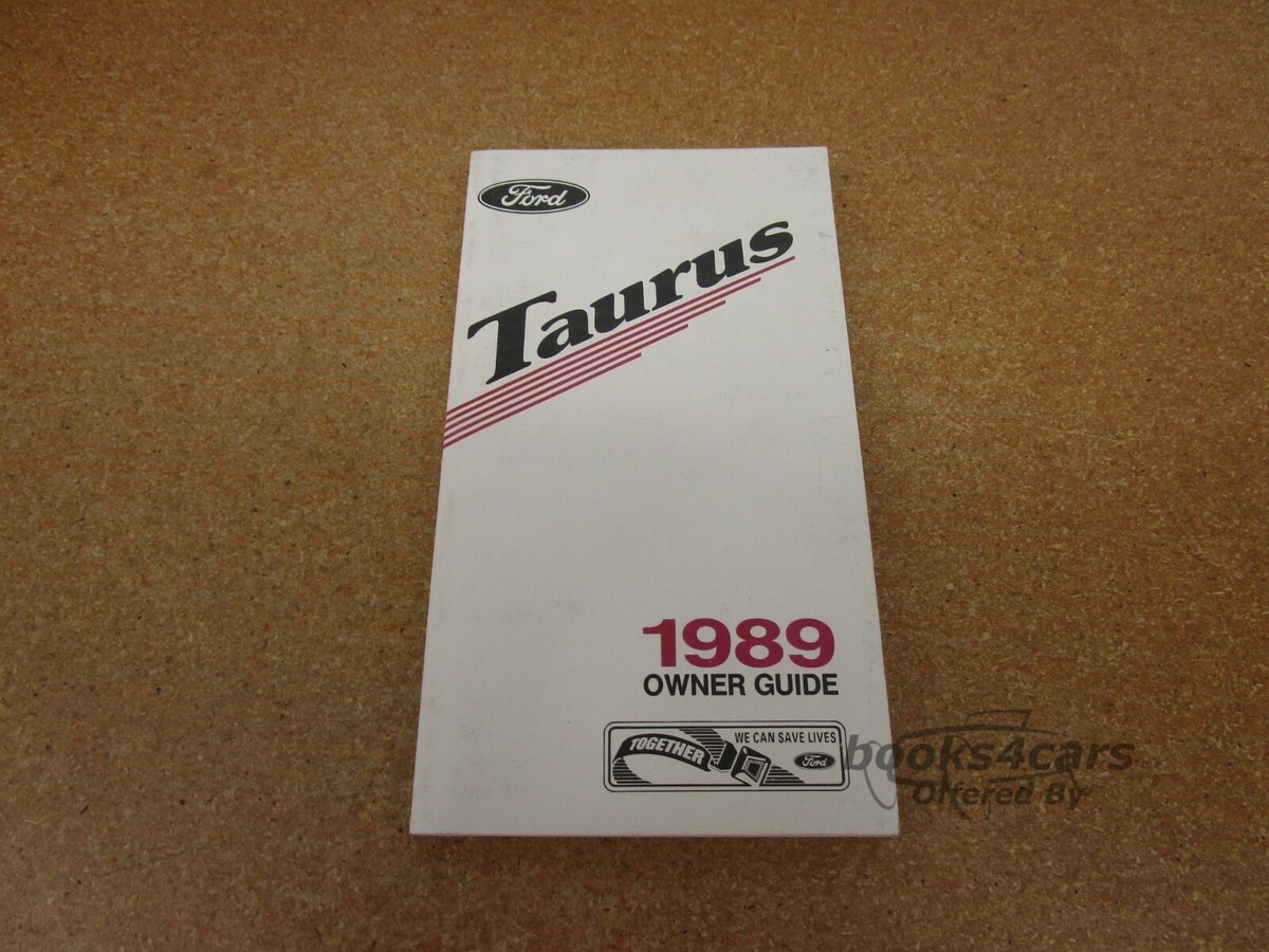 view cover of 1989 Taurus owners manual by Ford