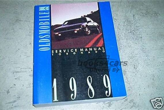 view cover of 1989 Toronado Shop Service Repair manual by Oldsmobile