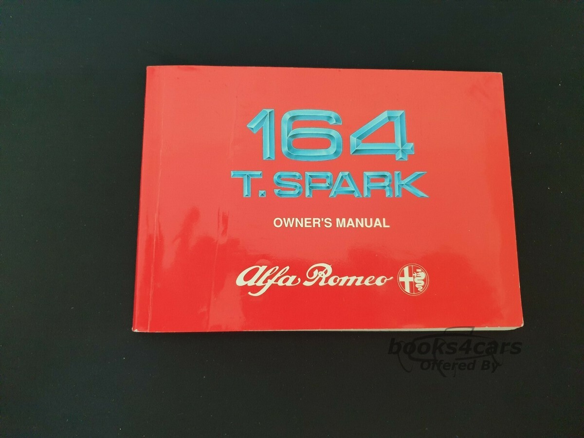 view cover of 164 Twin Spark Owners Manual by Alfa Romeo